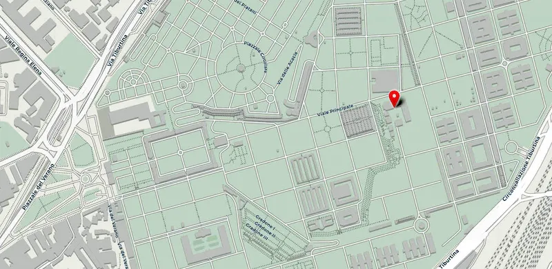 Mappa della tomba di Brüls al Cimitero del Verano